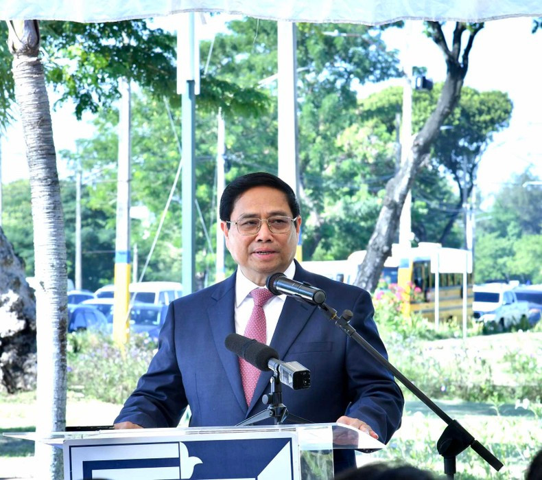 El primer ministro de Vietnam, Pham Minh Chinh, habla en el acto. (Foto: Nhan Dan) El primer ministro de Vietnam, Pham Minh Chinh, habla en el acto. (Foto: Nhan Dan)