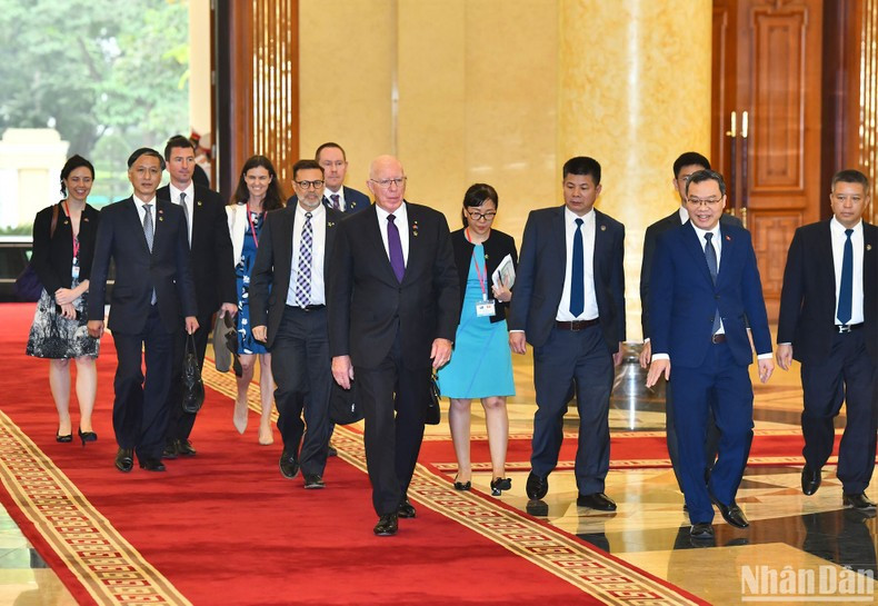 El gobernador general de Australia, David Hurley, y la delegación australiana en la cita. El gobernador general de Australia, David Hurley, y la delegación australiana en la cita.