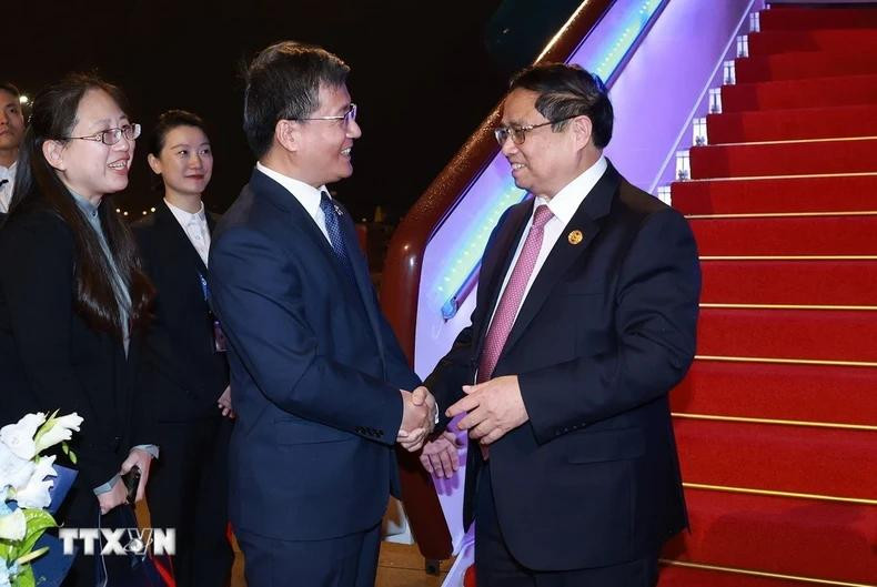 La ceremonia de bienvenida al premier vietnamita, Pham Minh Chinh, en la ciudad china de Chongqing. La ceremonia de bienvenida al premier vietnamita, Pham Minh Chinh, en la ciudad china de Chongqing.