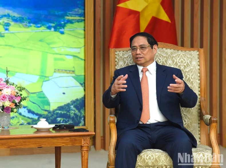 El jefe de Gobierno vietnamita habla en la reunión. El jefe de Gobierno vietnamita habla en la reunión.