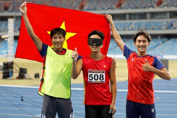 Los atletas vietnamitas de atletismo (Foto: VNA)