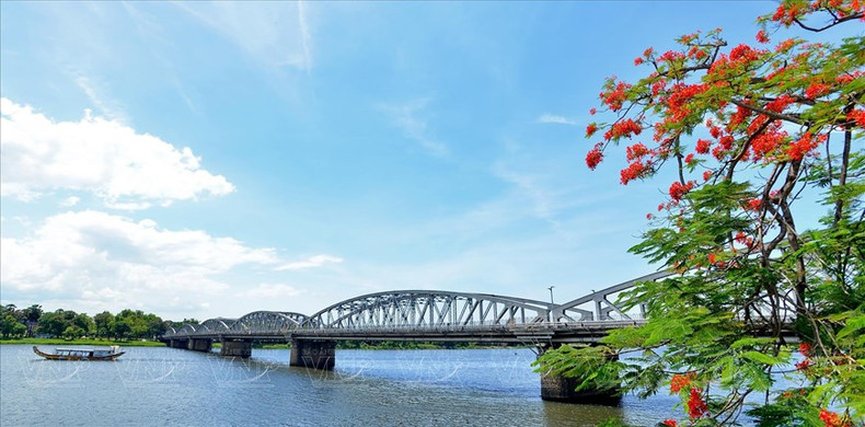 La belleza romántica del río Huong.