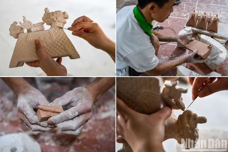 Las hábiles manos de los artesanos seguirán perfeccionando y adjuntando detalles separados al cuerpo del caballo dragón. Este es un paso que requiere experiencia y talento.