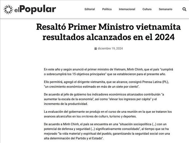 El artículo publicado en El Popular El artículo publicado en El Popular