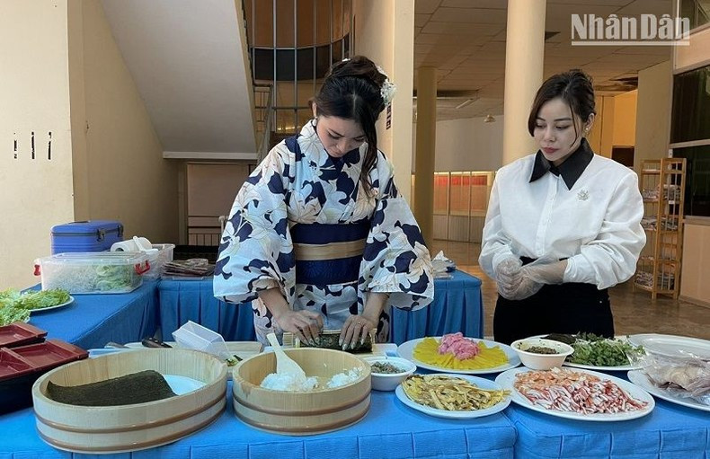 Presentación de la culinaria japonesa.