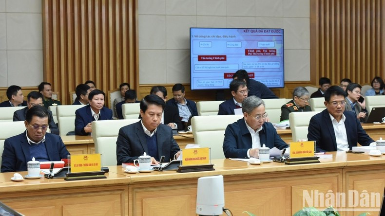 Los representantes de ministerios, sectores y localidades en el evento.