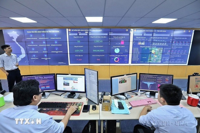 Invierten en el desarrollo de infraestructura de transformación digital en la provincia sureña de Kien Giang. (Foto: VNA)