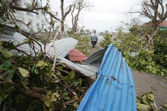 Una de las áreas afectadas por el supertifón Yagi. (Foto:VNA) Una de las áreas afectadas por el supertifón Yagi. (Foto:VNA)