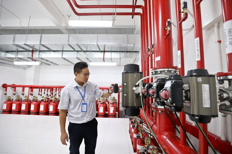 IDC VNPT cuenta con un moderno sistema de protección contra incendios.