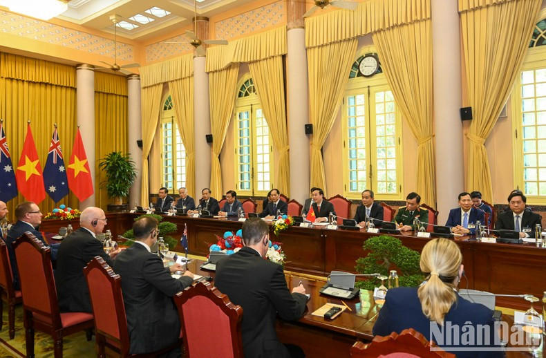 El panorama de la reunión. (Foto: Nhan Dan)