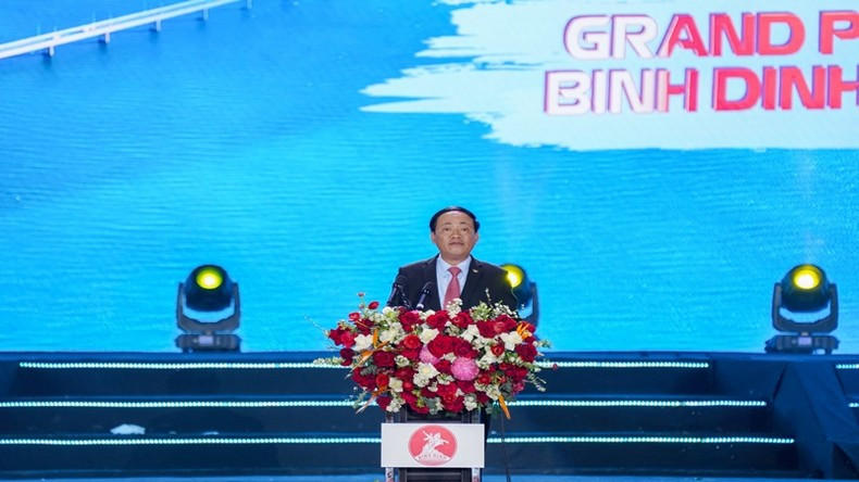 El presidente del Comité Popular Provincial, Pham Anh Tuan, interviene en el acto El presidente del Comité Popular Provincial, Pham Anh Tuan, interviene en el acto