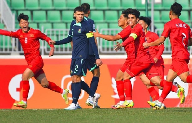Sub-20 vietnamita celebra el gol (Foto: AFC)