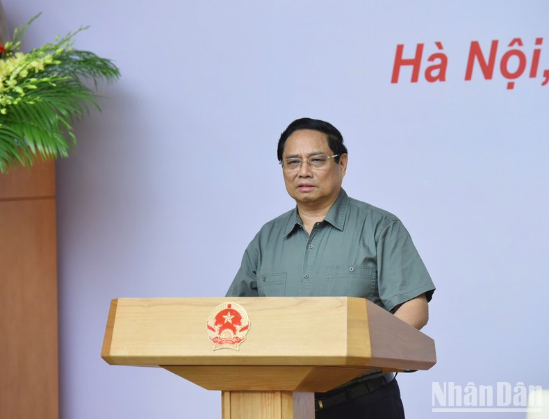 El premier vietnamita, Pham Minh Chinh, habla en la cita.