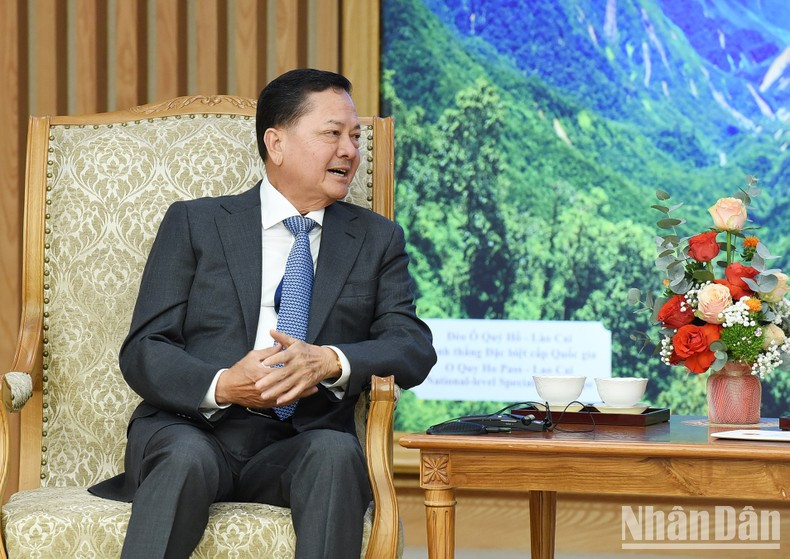 El subtitular del Gobierno camboyano interviene en el encuentro. El subtitular del Gobierno camboyano interviene en el encuentro.