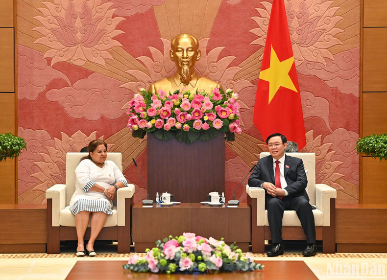 La reunión tuvo lugar en la Casa Parlamentaria, en Hanói.