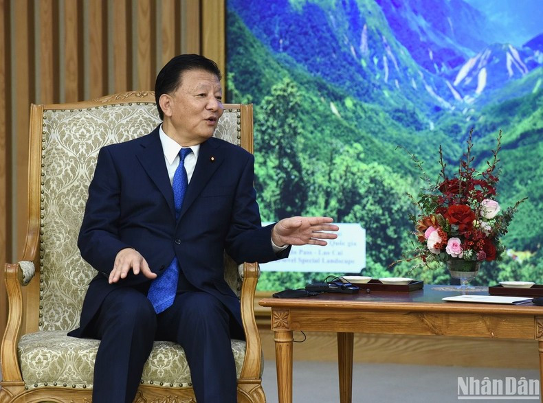El funcionario japonés en su intervención.