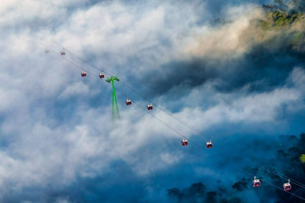 Sistema de teleférico en Sun World Ba Na Hills. (Fotografía: Pham Phung) Sistema de teleférico en Sun World Ba Na Hills. (Fotografía: Pham Phung)