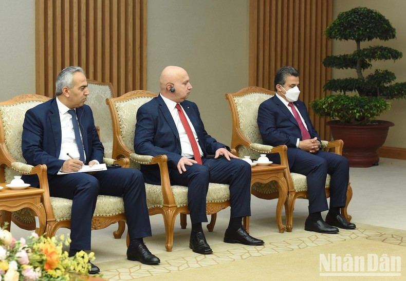 Miembros de la delegación palestina. Miembros de la delegación palestina.