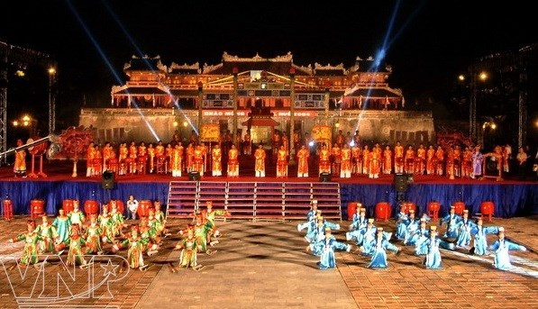 Una actuación de arte tradicional de Vietnam.