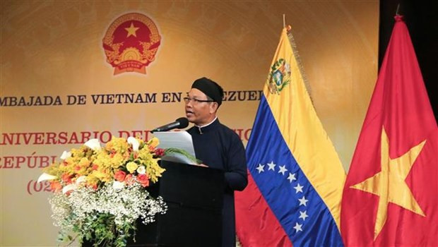 El embajador de Vietnam en Venezuela, Vu Trung My, en la ceremonia. (Fotografía: VNA) El embajador de Vietnam en Venezuela, Vu Trung My, en la ceremonia. (Fotografía: VNA)