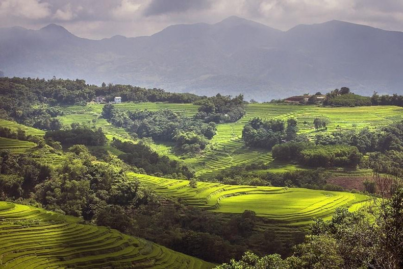 Las autoridades del distrito de Lac Son, en particular, y la provincia de Hoa Binh, en general, se empeñan en armonizar soluciones de desarrollo económico y turístico, con el fin de evitar dañar los valores naturales inherentes a ese sitio. (Fotografía: VNA)