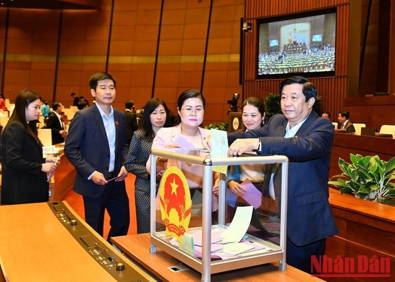 Los diputados nacionales depositan en la urna sus boletas sobre ese contenido. Los diputados nacionales depositan en la urna sus boletas sobre ese contenido.