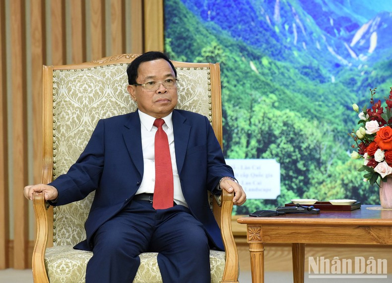 El jefe del Comité de Inspección del Comité Central del Partido Popular Revolucionario de Laos y titular de la Autoridad Estatal de Inspección, Khamphanh Phommathath.