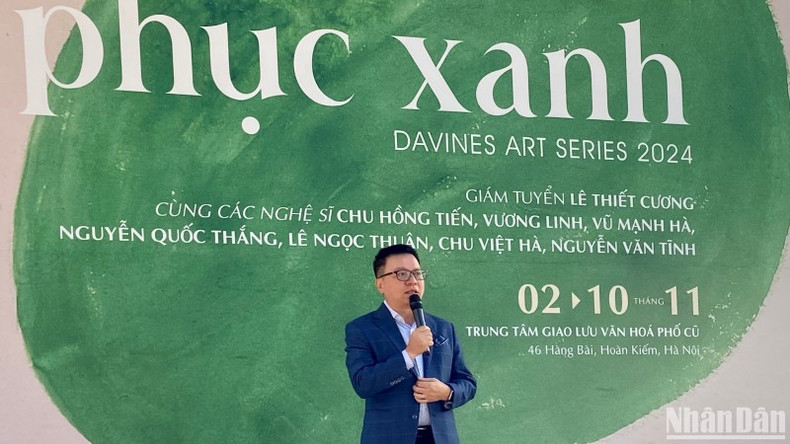 El compañero Le Quoc Minh interviene el día inaugural del evento. (Fotografía: Nhan Dan)