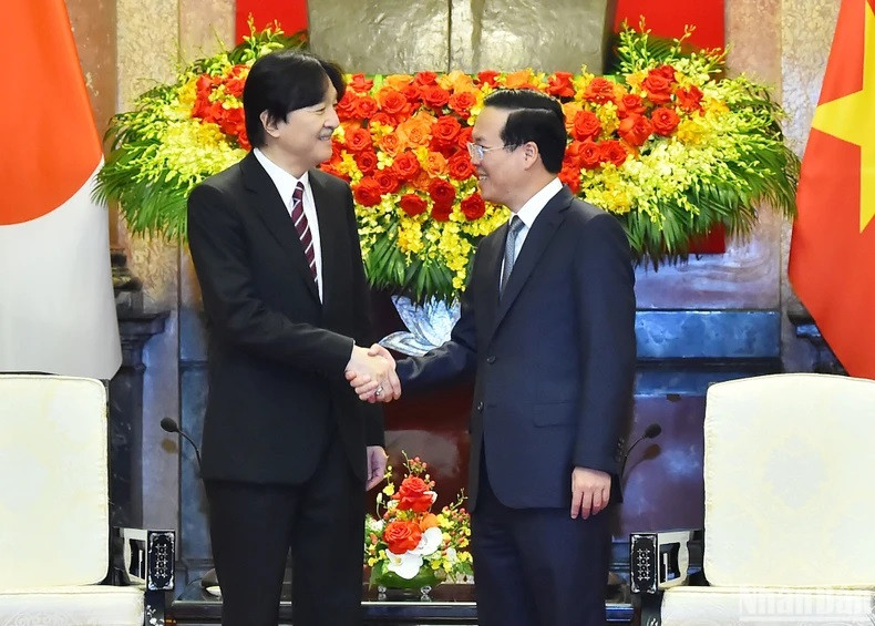 La visita oficial a Vietnam del príncipe heredero japonés coincide con el 50 aniversario de las relaciones diplomáticas binacionales (21 de septiembre de 1973). La visita oficial a Vietnam del príncipe heredero japonés coincide con el 50 aniversario de las relaciones diplomáticas binacionales (21 de septiembre de 1973).