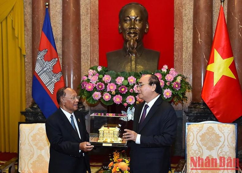 Presidente de Vietnam recibe a titular de Asamblea Nacional de Camboya ảnh 8 Presidente de Vietnam recibe a titular de Asamblea Nacional de Camboya ảnh 8