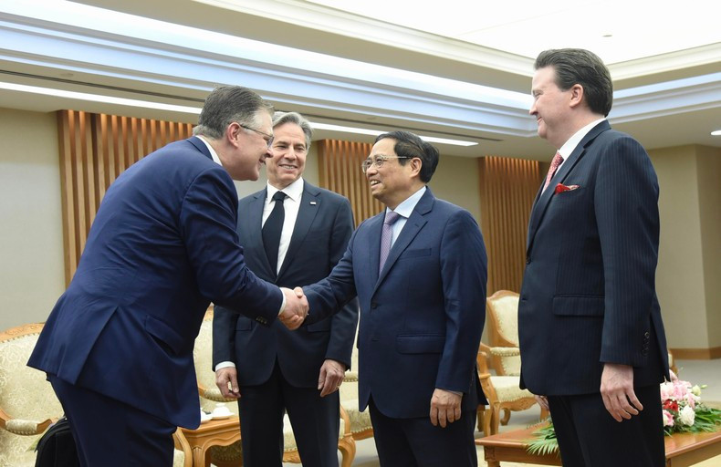 El jefe de Gobierno saluda a los delegados del país norteamericano. El jefe de Gobierno saluda a los delegados del país norteamericano.