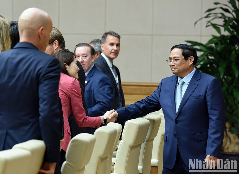 El jefe de Gobierno vietnamita se reúne con los delegados. El jefe de Gobierno vietnamita se reúne con los delegados.