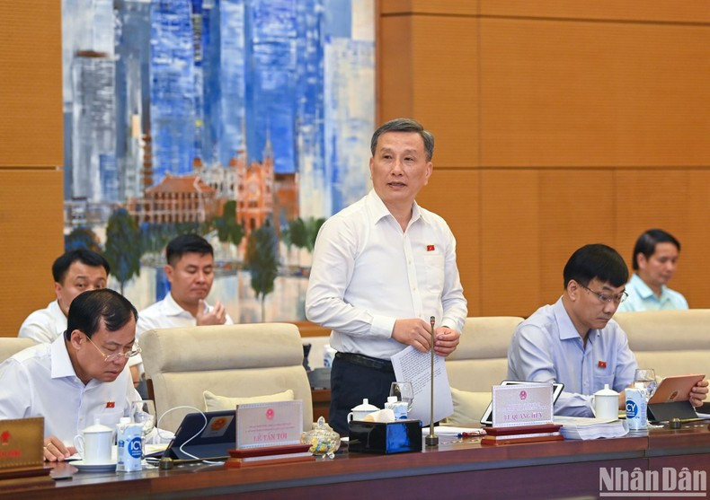 El jefe de la Comisión de Ciencia, Tecnología y Medio Ambiente del Parlamento, Le Quang Huy.