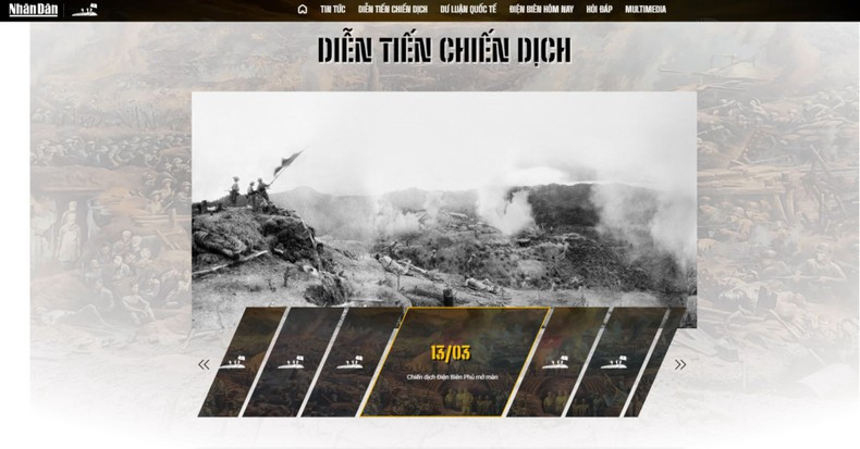 Lo más destacado de ese portal es una línea temporal sobre la campaña. Lo más destacado de ese portal es una línea temporal sobre la campaña.