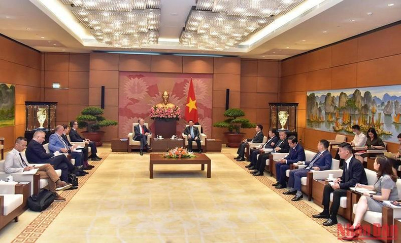 Presidente del Parlamento vietnamita recibe a titular comercial del Parlamento Europeo ảnh 4 Presidente del Parlamento vietnamita recibe a titular comercial del Parlamento Europeo ảnh 4