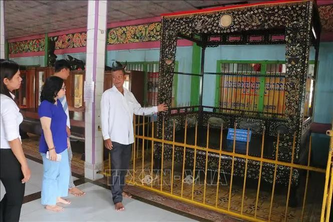 En la pagoda de Sa Lon, en la provincia de Soc Trang. (Fuente: VNA) En la pagoda de Sa Lon, en la provincia de Soc Trang. (Fuente: VNA)