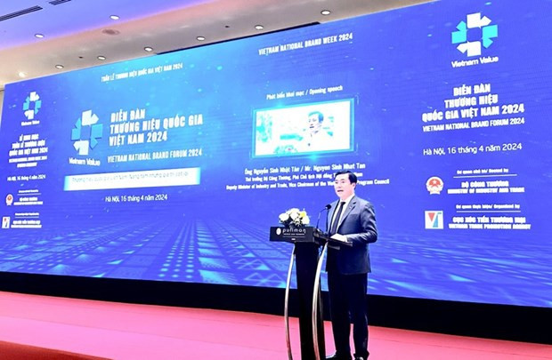 Nguyen Sinh Nhat Tan viceministro de Industria y Comercio de Vietnam habla en el evento (Fuente:VNA) Nguyen Sinh Nhat Tan viceministro de Industria y Comercio de Vietnam habla en el evento (Fuente:VNA)