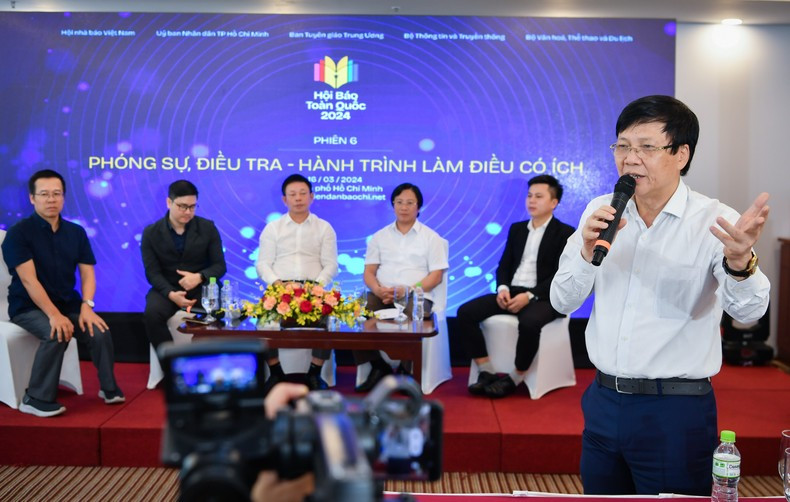 El periodista Ho Quang Loi subraya que lo más importante es la capacidad de los periodistas de protegerse. El periodista Ho Quang Loi subraya que lo más importante es la capacidad de los periodistas de protegerse.