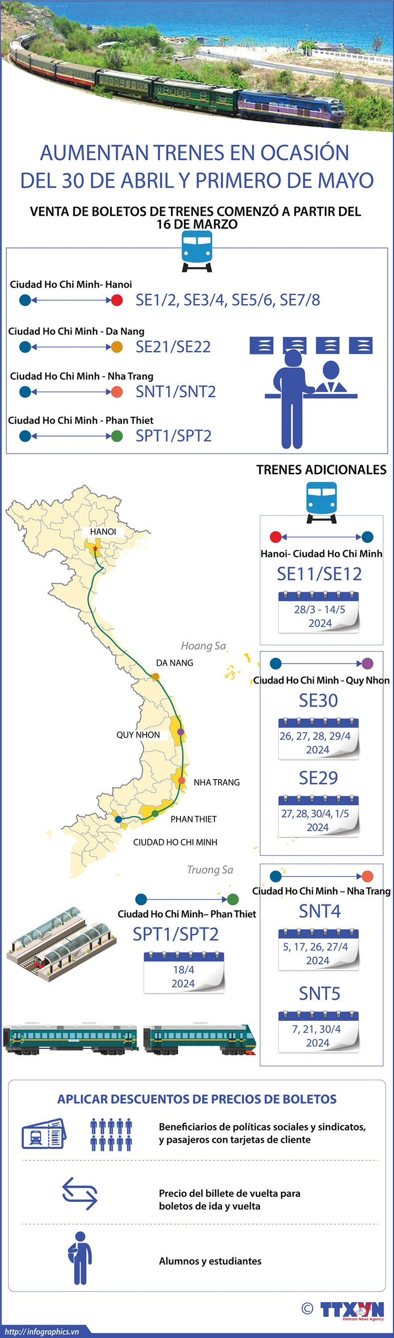 Aumentan trenes en ocasión del 30 de abril y primero de mayo ảnh 1