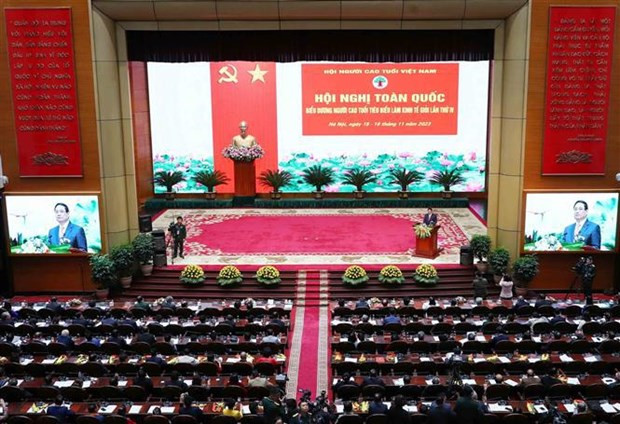 El primer ministro de Vietnam, Pham Minh Chinh, interviene en la cita. (Fuente: VNA) El primer ministro de Vietnam, Pham Minh Chinh, interviene en la cita. (Fuente: VNA)