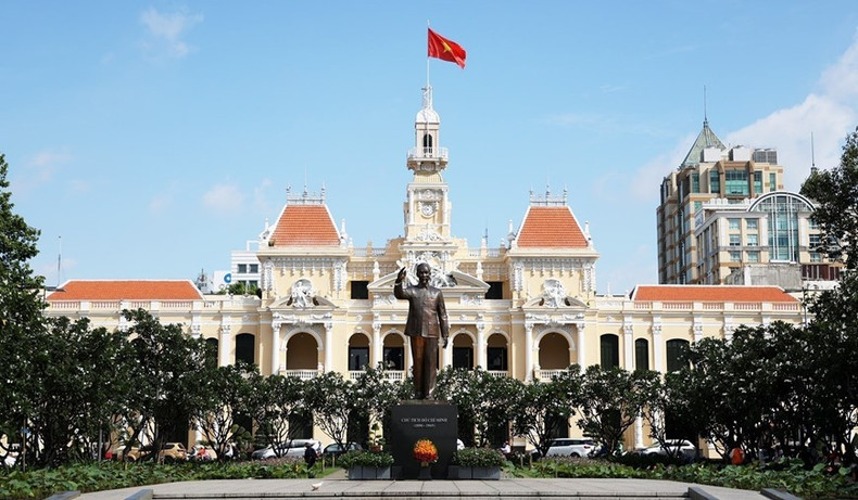 La sede del Comité Popular de Ciudad Ho Chi Minh figura entre los símbolos turísticos de la urbe. (Fuente: VNA)