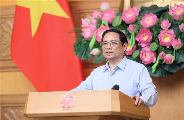 El primer ministro de Vietnam, Pham Minh Chinh, habla en el evento (Fuente: VNA) El primer ministro de Vietnam, Pham Minh Chinh, habla en el evento (Fuente: VNA)