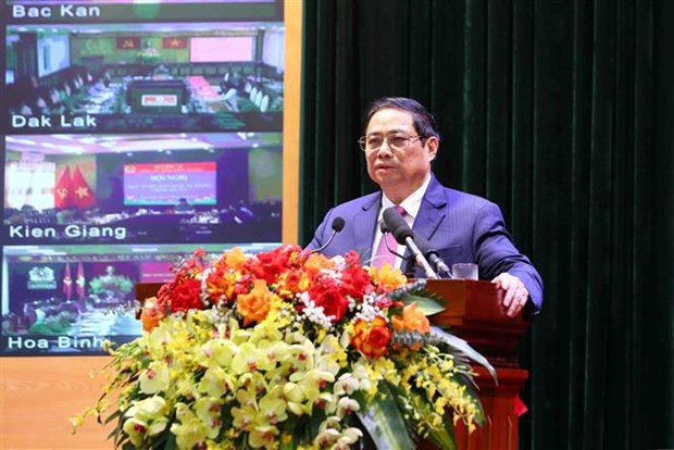 El primer ministro de Vietnam, Pham Minh Chinh, en la cita (Fuente: VNA) El primer ministro de Vietnam, Pham Minh Chinh, en la cita (Fuente: VNA)