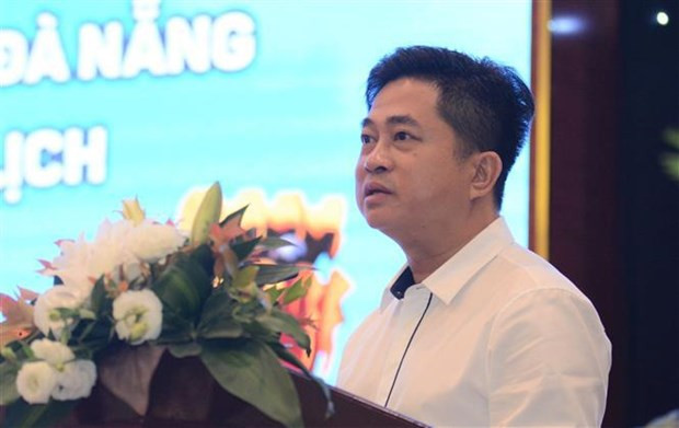 Dinh Hoang Linh, jefe del Departamento de Cultura e Información, dependiente del Comité Estatal sobre vietnamitas en el extranjero, habla en el evento (Fuente: VNA)