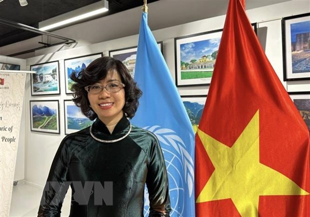 La embajadora Le Thi Hong Van, jefa de la misión de Vietnam ante la Unesco. (Foto: VNA)