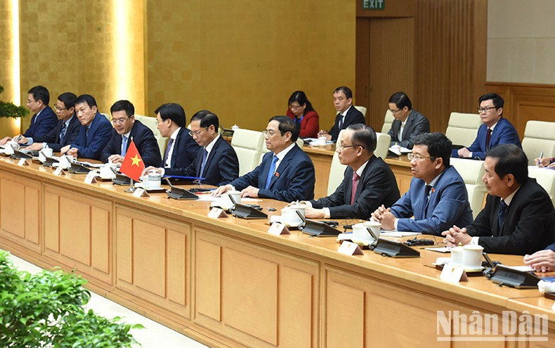 El jefe del Gobierno vietnamita en el encuentro. El jefe del Gobierno vietnamita en el encuentro.