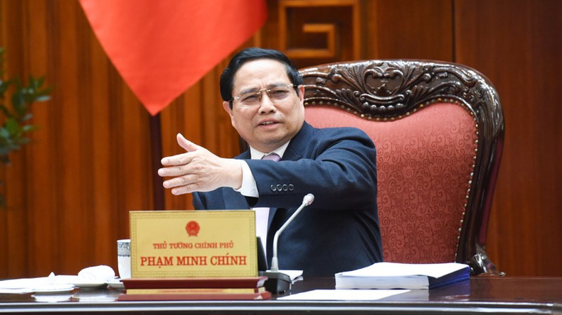 El premier vietnamita Pham Minh Chinh habla en la cita. El premier vietnamita Pham Minh Chinh habla en la cita.