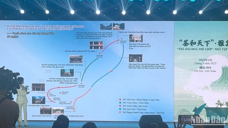 Acto de presentación de la ruta turística “Viaje Rojo de la Amistad Vietnam-China en Guangxi, siguiendo las huellas del Presidente Ho Chi Minh”.