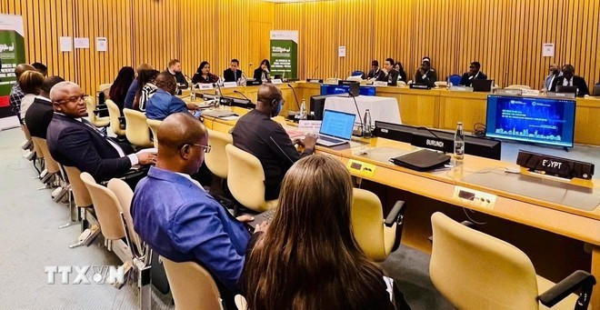 Vietnam y la UNODC organizan conjuntamente una mesa redonda sobre la Convención de las Naciones Unidas contra la Ciberdelincuencia en el marco de la Reunión Preparatoria Regional Africana para el 15º Congreso de las Naciones Unidas sobre Prevención del Delito y Justicia Penal. (Foto: VNA) Vietnam y la UNODC organizan conjuntamente una mesa redonda sobre la Convención de las Naciones Unidas contra la Ciberdelincuencia en el marco de la Reunión Preparatoria Regional Africana para el 15º Congreso de las Naciones Unidas sobre Prevención del Delito y Justicia Penal. (Foto: VNA)