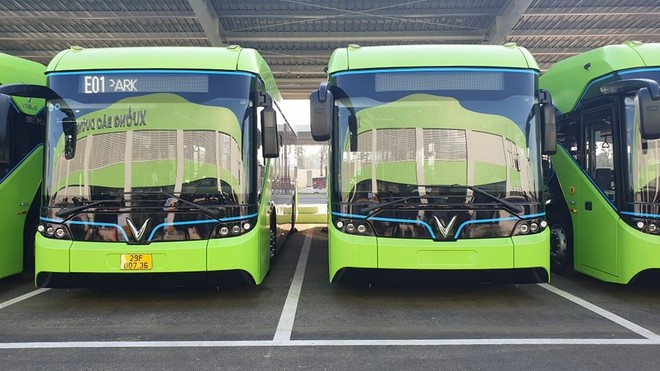 Autobuses eléctricos VinBus (Foto: VNA) Autobuses eléctricos VinBus (Foto: VNA)